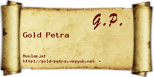 Gold Petra névjegykártya